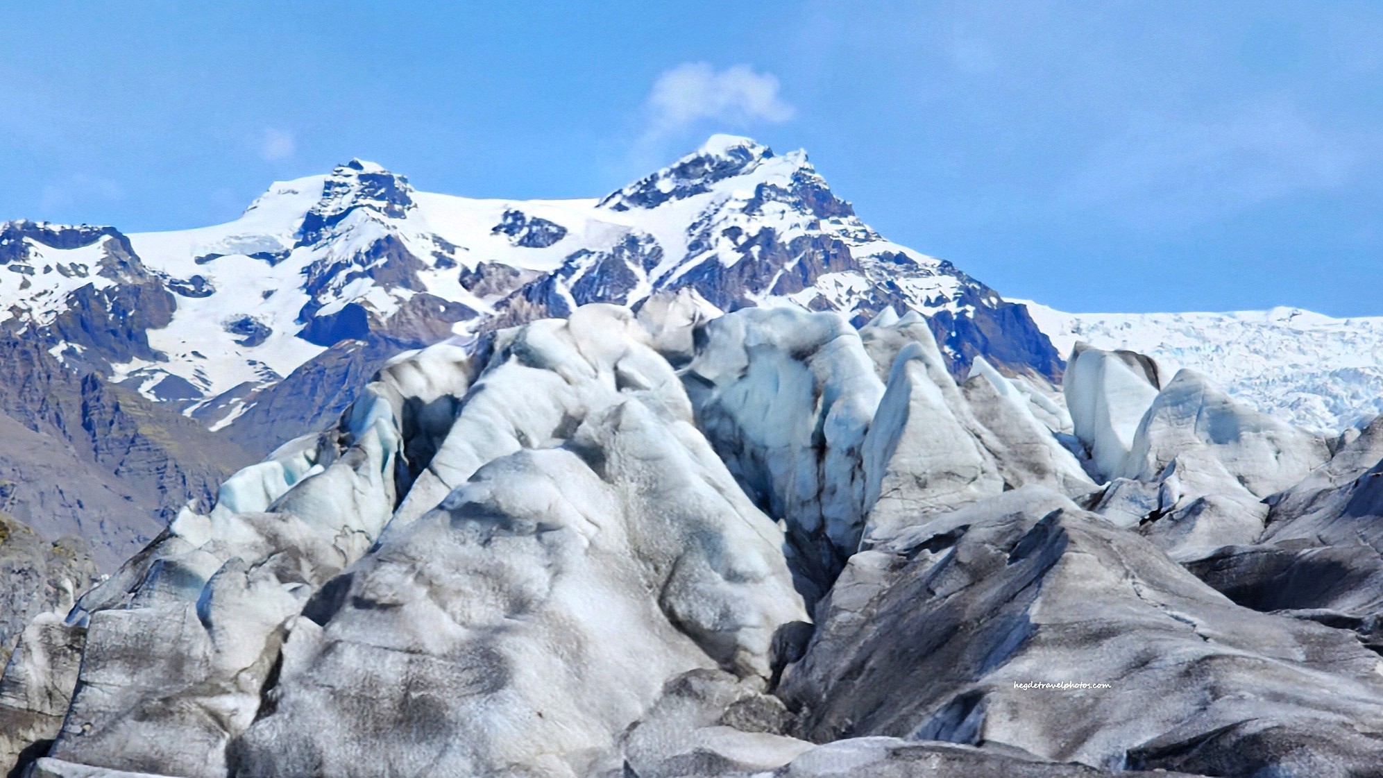 Jagged Ice Ridges of Svínafellsjökull, South Iceland